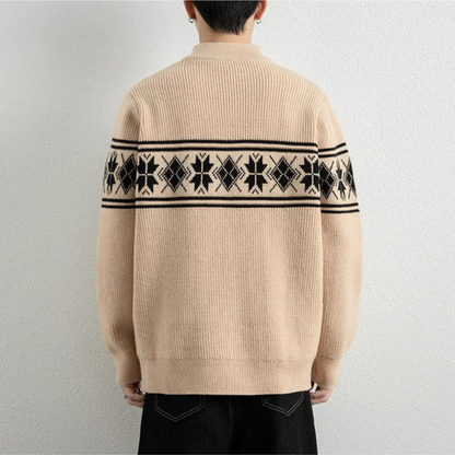 Nordic Knit Zip Cardigan