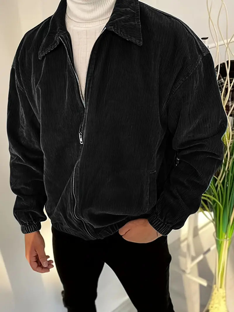 Ashford Corduroy Zip-Front Jacket