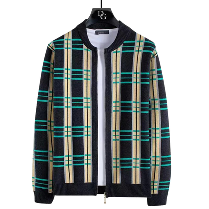 Stratford Plaid Knit Cardigan