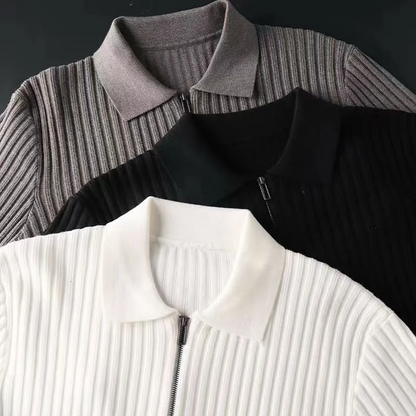 Milano Ribbed Knit Polo