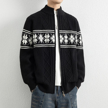 Nordic Knit Zip Cardigan