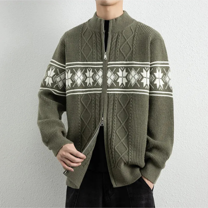 Nordic Knit Zip Cardigan