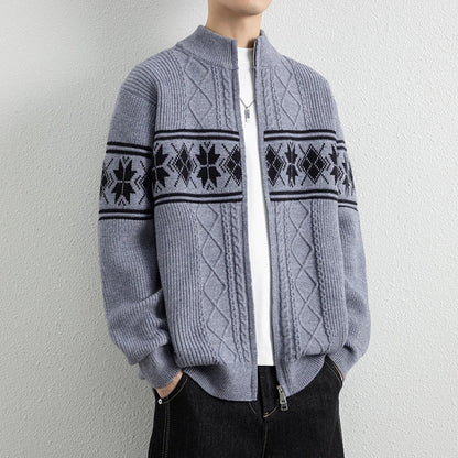Nordic Knit Zip Cardigan