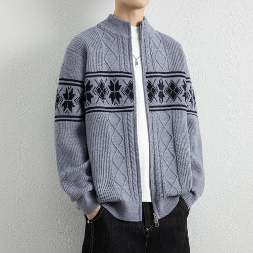 Nordic Knit Zip Cardigan