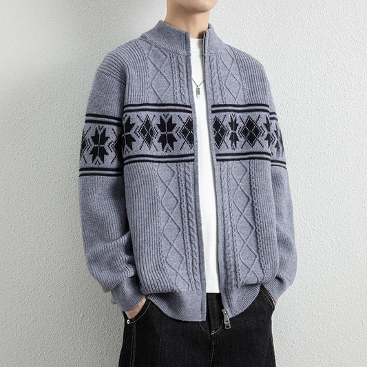 Nordic Knit Zip Cardigan