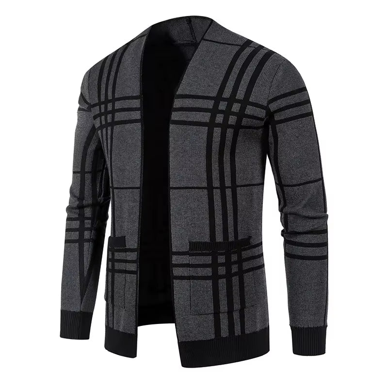 Charter Plaid Knit Cardigan