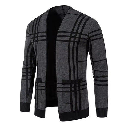 Charter Plaid Knit Cardigan