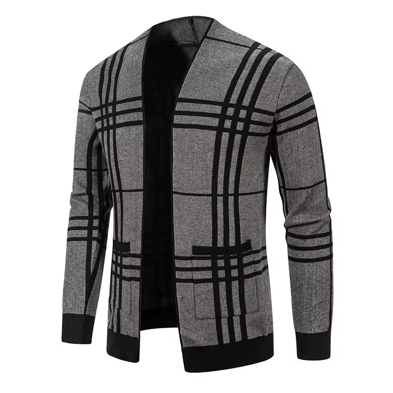 Charter Plaid Knit Cardigan
