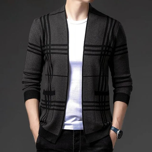 Charter Plaid Knit Cardigan