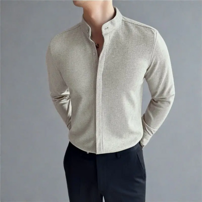 Mandarin Button-Up Shirt