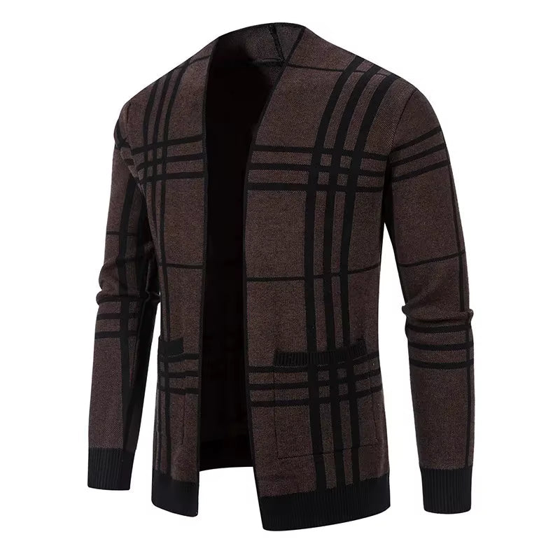 Charter Plaid Knit Cardigan