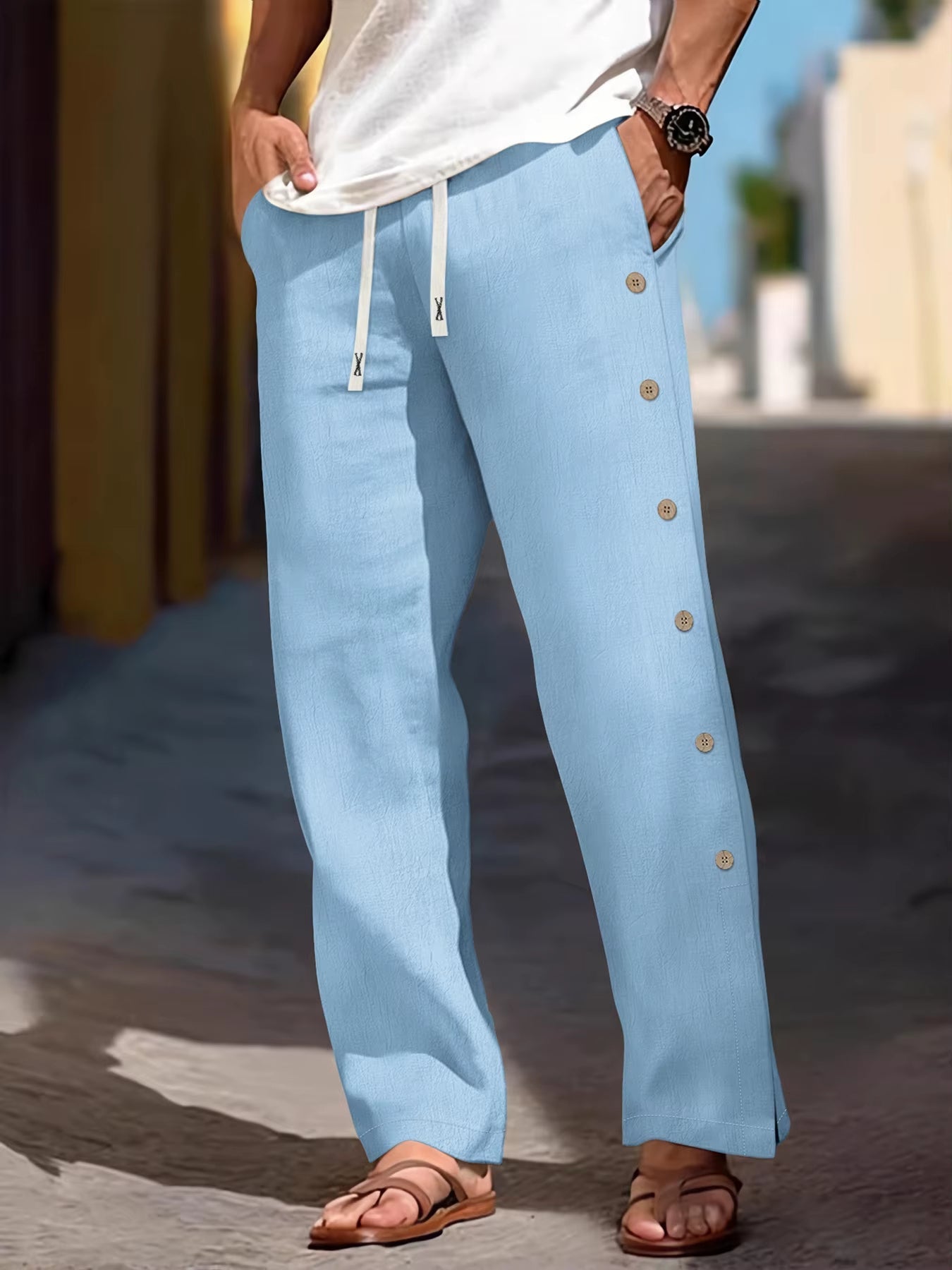 Capri Linen Lounge Pant